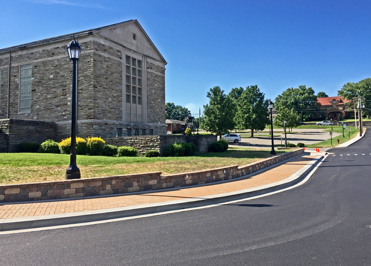 New Decorative Sidewalks and Retaining Wall in 2017