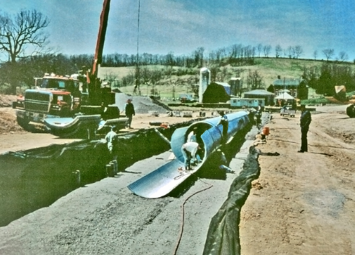 72 in. Structural Steel Plate Culvert and Foundation Beneath Future Runway