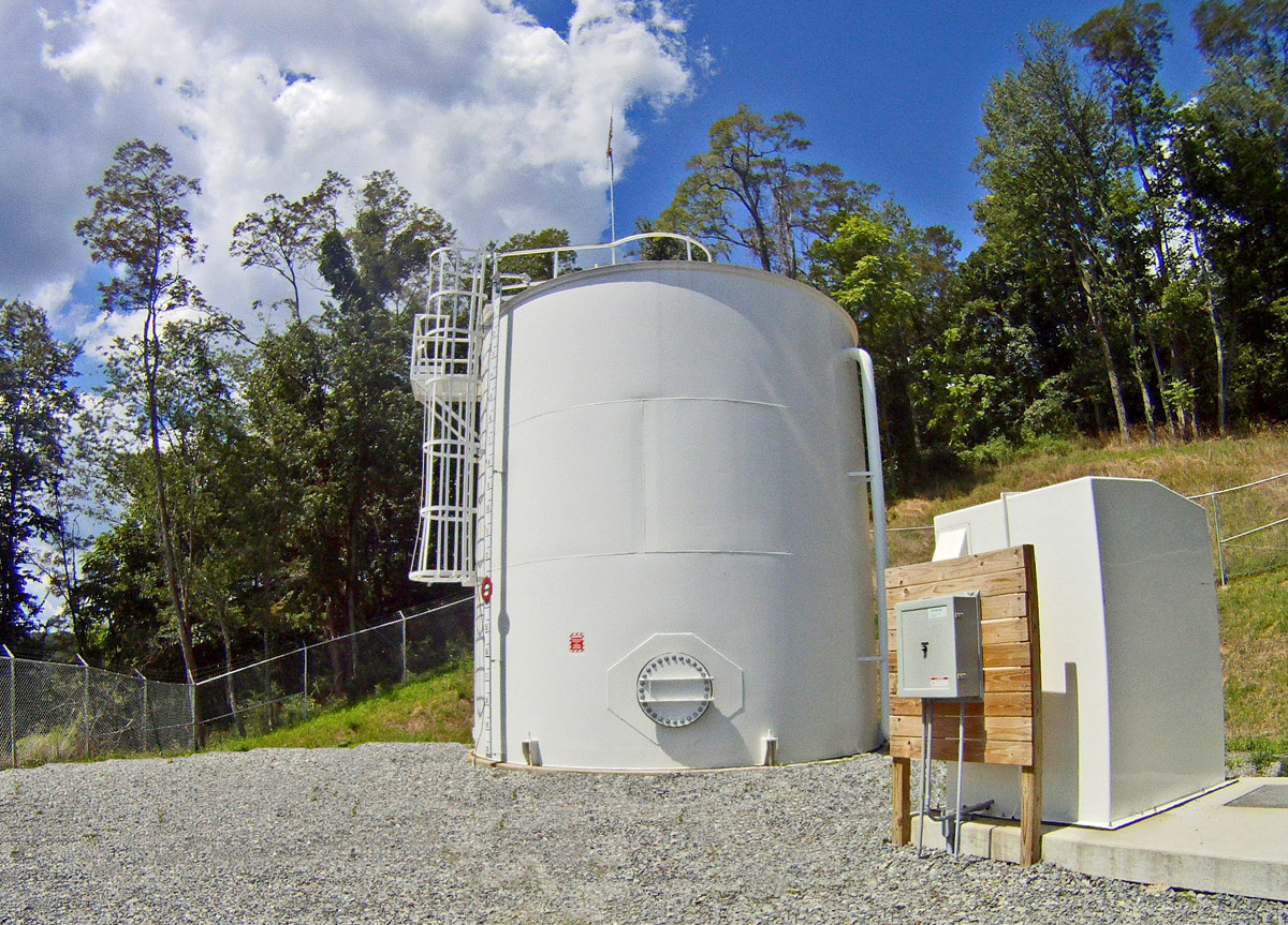 43,000 Gallon Tank and Chemical Feed Station on Brushy Fork