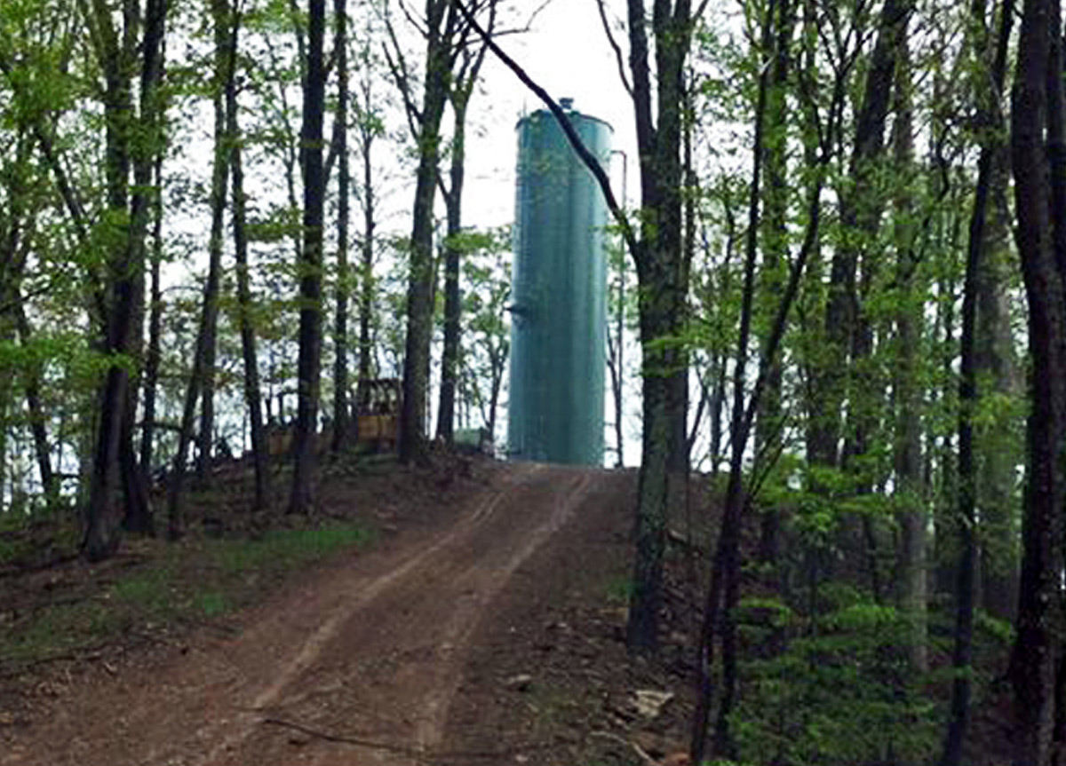 Completed 64,000 Gallon Storage Tank on Eightmile Ridge