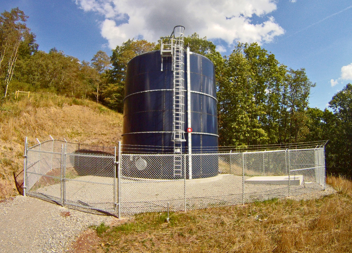 New 105,000 Gallon Water Storage Tank Above Whitmer