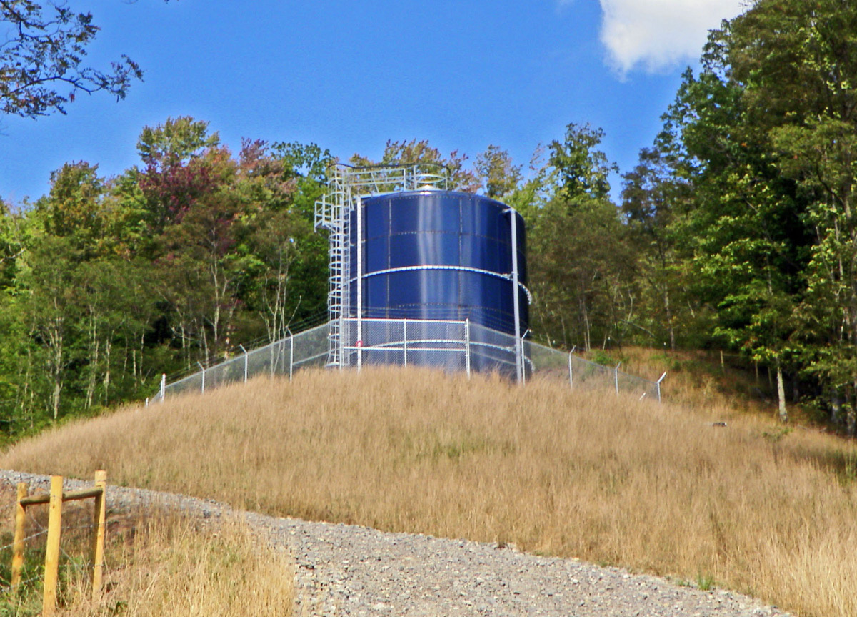 New 105,000 Gallon Water Storage Tank Above Whitmer