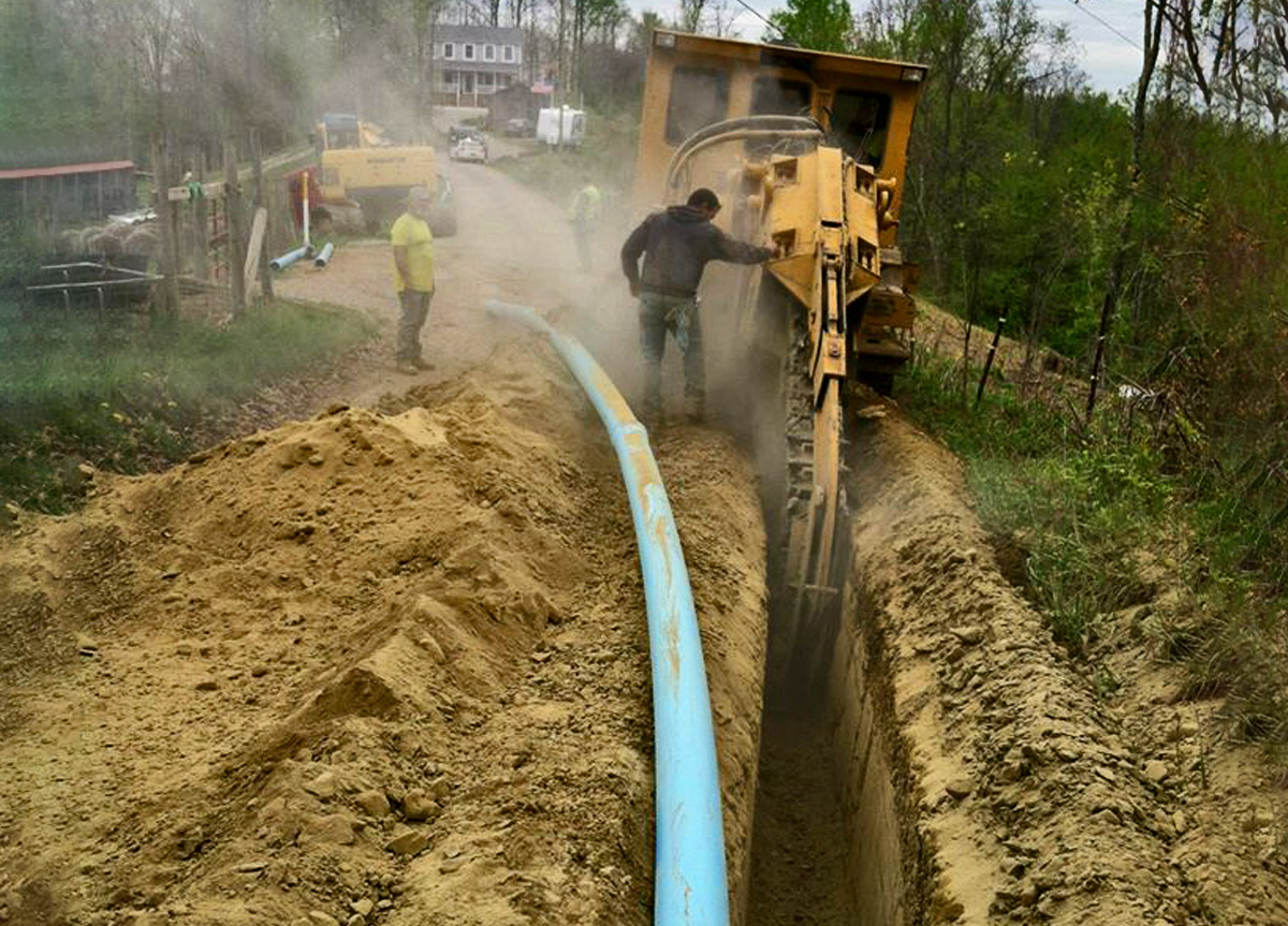 New Waterline Installation Along Eightmile Ridge Road