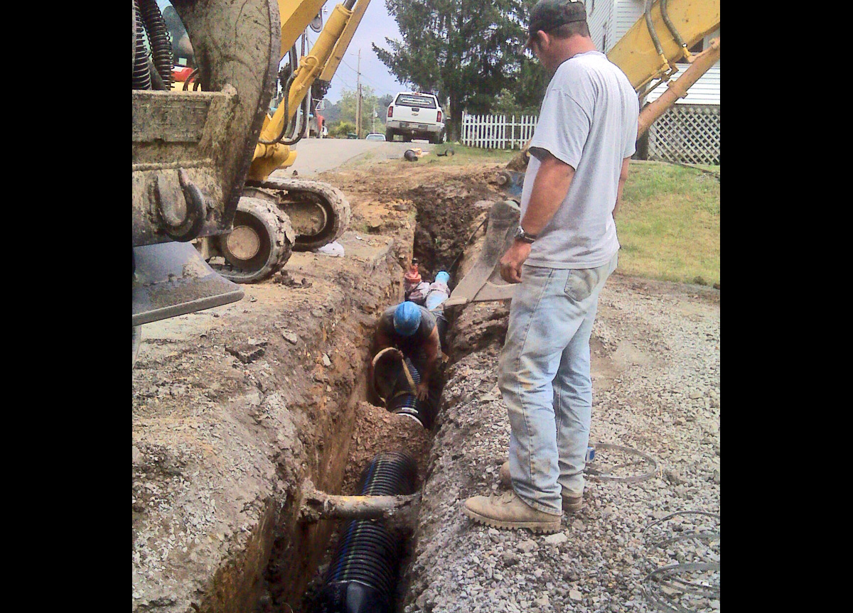 Waterline Encasement at Street Crossing