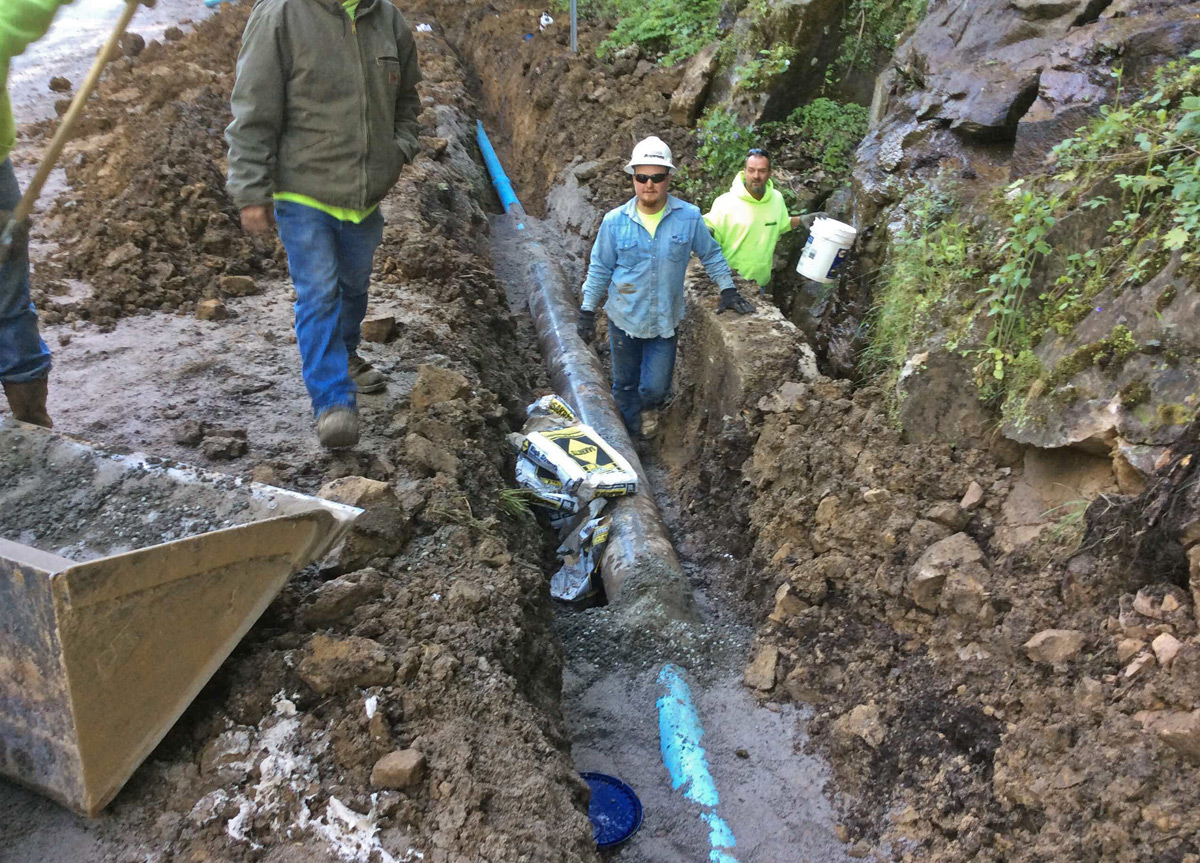 Waterline Installation Along Rt. 20 Near Kanawha Head