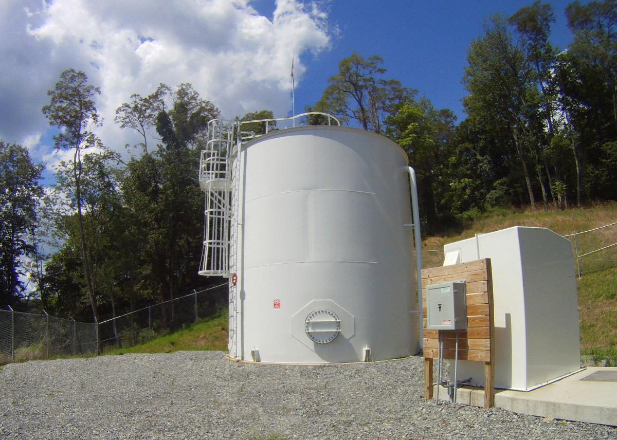 43,000 Gallon Tank and Chemical Feed Station on Brushy Fork