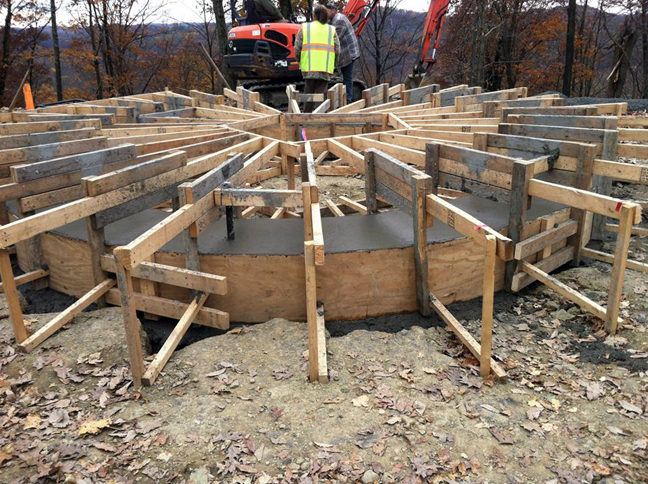 Foundation Construction for 64,000 Gallon Storage Tank On Eightmile Ridge